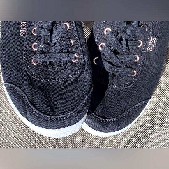 GentlyWorn BOBS Women's Black Canvas Shoes, Great for Everyday Casual & Outings - Picture 6 of 16